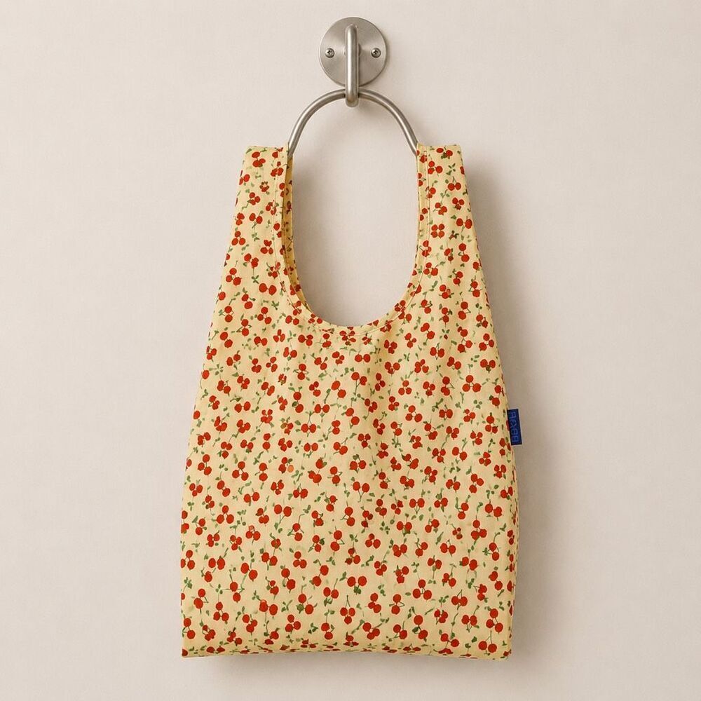 BAGGU Cherry Land Standard Reusable Tote Bag NWT Nylon Foldable Shopper Travel